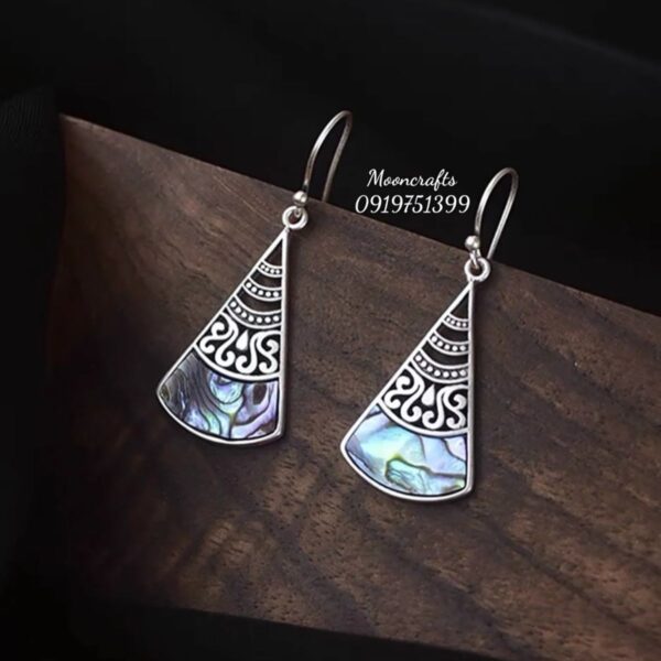 mother of pearl silver earrings