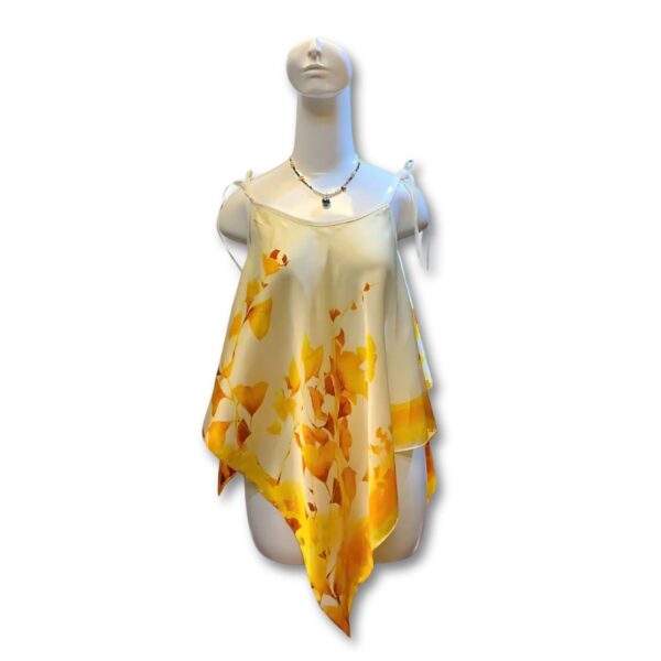 silk camisole top yellow-color for women