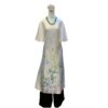 modern ao dai with off-white color