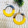 lacquer buffalo horn earings