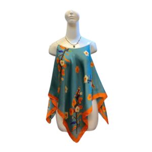 silk camisole top for women with teal color