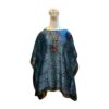 silk tunic top with deep teal color