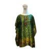 silk tunic top with forest green color