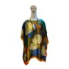 silk tunic top for women with brownish-green color