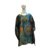 silk tunic top for women with dark teal color