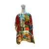 silk tunic top with multi color
