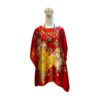 silk tunic top with red color