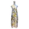 sleeveless silk dress for women with off-white color