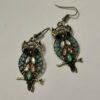 stone earrings for women bejeweled owl design