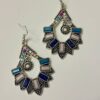 stone earrings for women with jewel toned geometric pattern