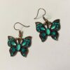 stone earrings for women with turquoise butterfly gems