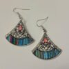 stone earrings for women with woven fan drop
