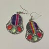 stone earrings for women with woven gem fan