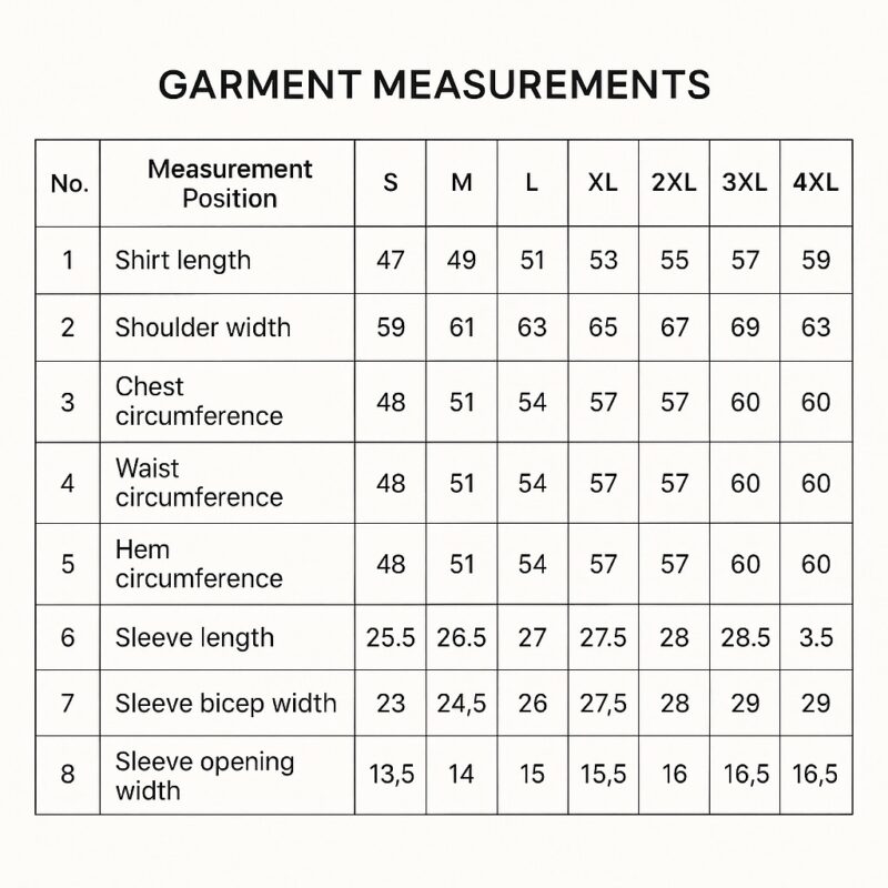 size chart for silk camisole top for women